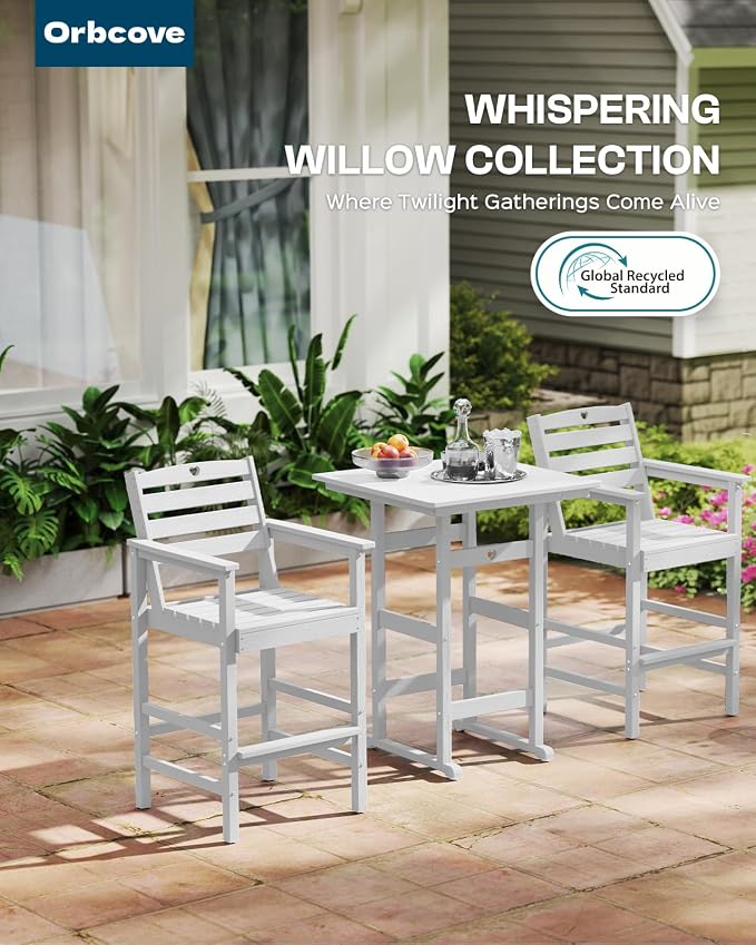 Patio Bar Table, Adirondack Table1 Pieces Set, Bar Height Outdoor bar Table Set - Image 7