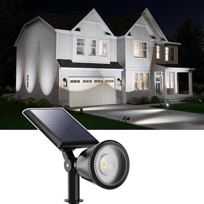 Solar Powered Sunset Spotlight Outdoor Waterproof Spot LED Accent Landscape by FALOVE