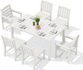 SERWALL 7-Piece Outdoor Dining Set, All Weather HDPE Outdoor Furniture Set by SERWALL