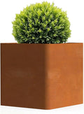 Corten Steel Planter Box 24" L x 24" W x 24" H, Large Metal Square Planter by Gardenaire