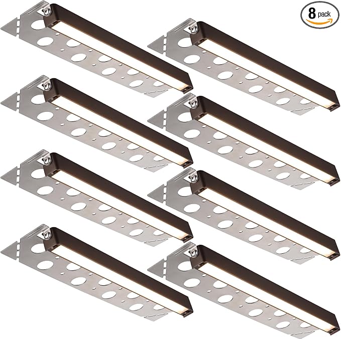 LEONLITE 8-Pack 12 Inch LED Hardscape Lighting, Update Retaining Wall Lights by LEONLITE