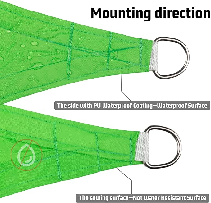 LOVE STORY Rectangle 6'x6' Waterproof Sun Shade Sail Canopy UV Block - Image 3