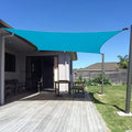 SUNNY GUARD Custom Size 7'x9' Turquoise Blue Sun Shade Sail Rectangle UV Block by SUNNYGUARD