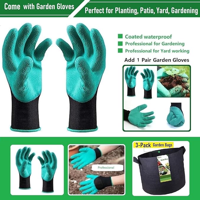 3-Pack 50 Gallon Thickened Plant Grow Bags Large Heavy Duty Fabric Plant Pots - Image 9