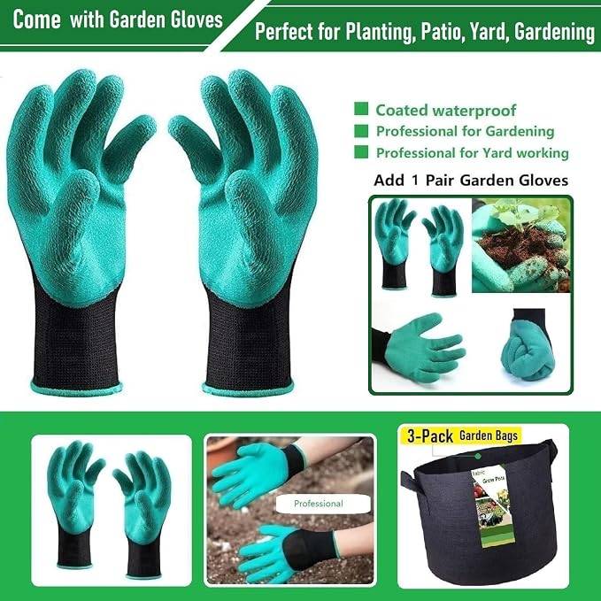 3-Pack 20 Gallon Thickened Plant Grow Bags Large Heavy Duty Fabric Plant Pots - Image 7