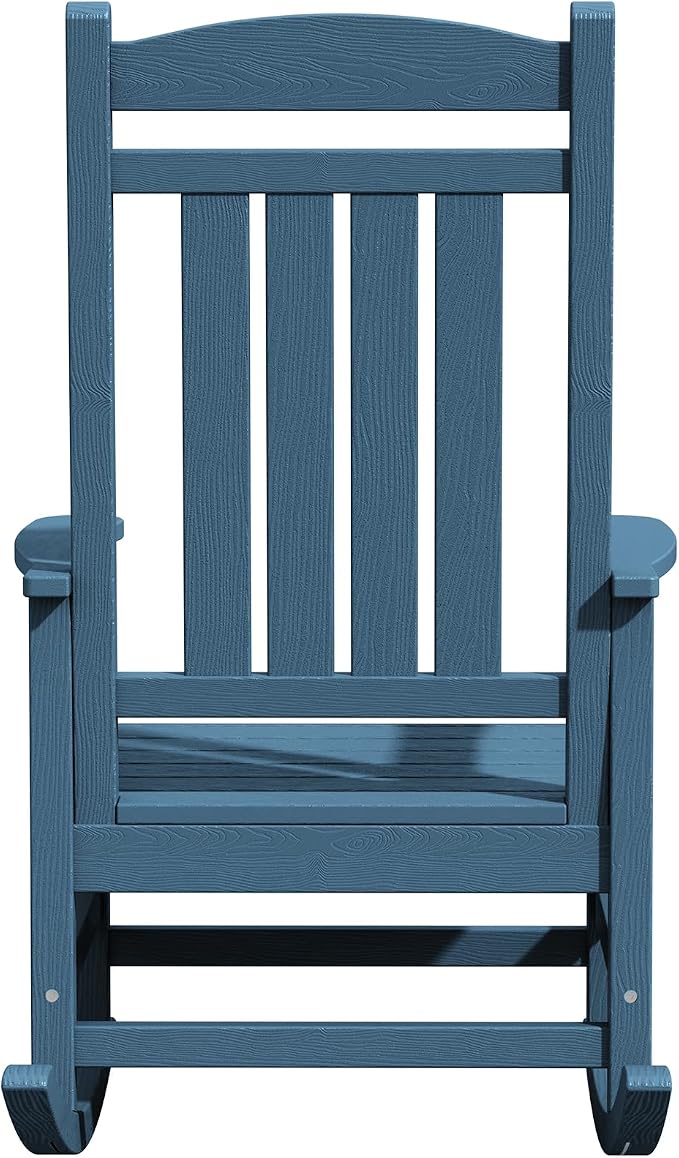 KINGYES Oversized Outdoor Rocking Chair Set of 4, High Density Polyethylene - Image 11