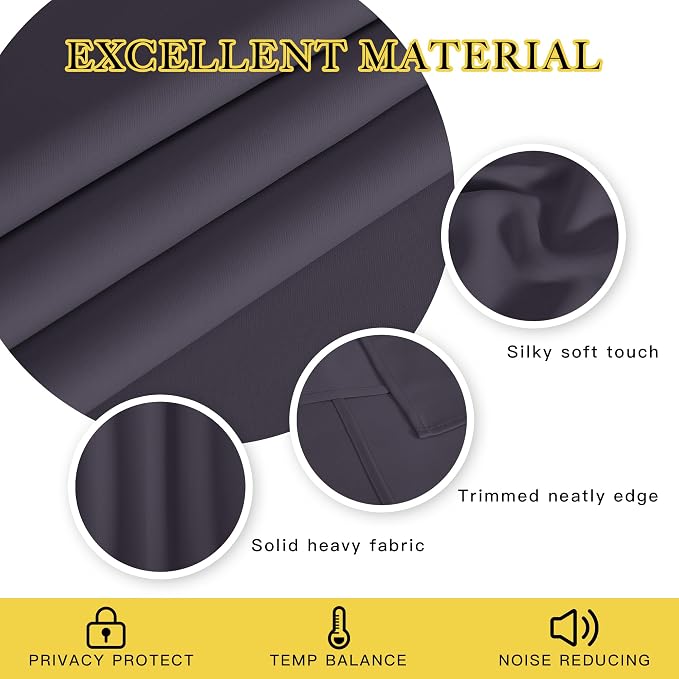 NICETOWN 66 Inch Long Blackout Curtains - Image 2