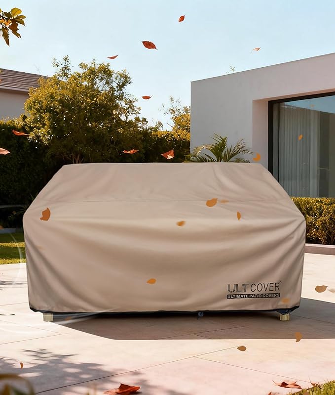 ULTCOVER Waterproof Outdoor Deep Seat Sofa Bench Cover 104W x 40D x 35H inch - Image 6