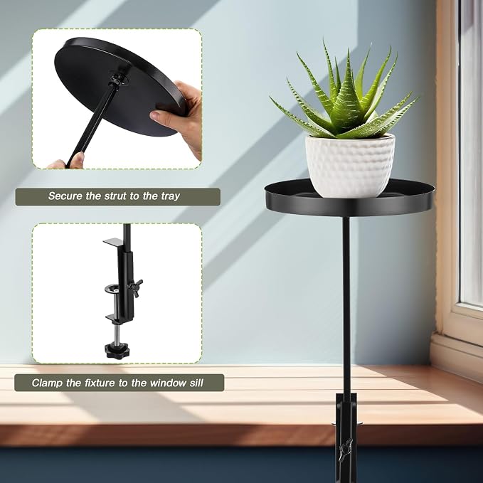 2 Pcs Window Sill Plant Shelf 5.7''D x 12.4''H Adjustable Window Shelf - Image 3