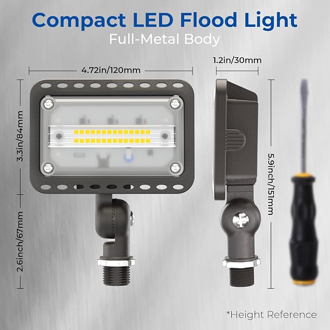 CINOTON 20W LED Flood Lights Outdoor, IP65 Waterproof Exterior Security Wall - Image 6