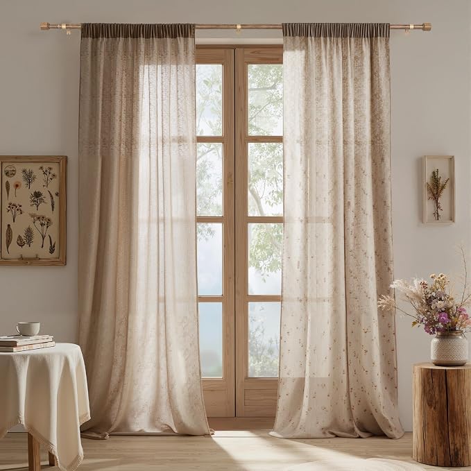 1” Diameter Curtain Rods Itself is 30 to 144 inch 2 Pack Fit 30-142 inch - Image 7