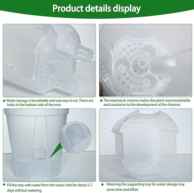 Cdd's Path 6-Pack Bare Root Planter Self Watering Pots Set - Image 5