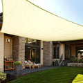 LOVE STORY Custom Size 4'x4' Butter Cream Sun Shade Sail Rectangle UV Block by LOVESTORY