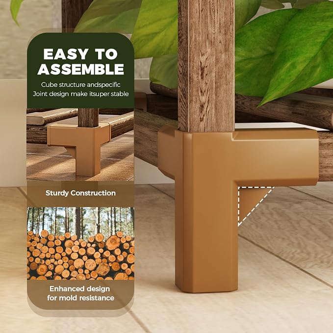 Bamworld Indoor Plant Stands Outdoor Combo Plant Shelves - Image 5
