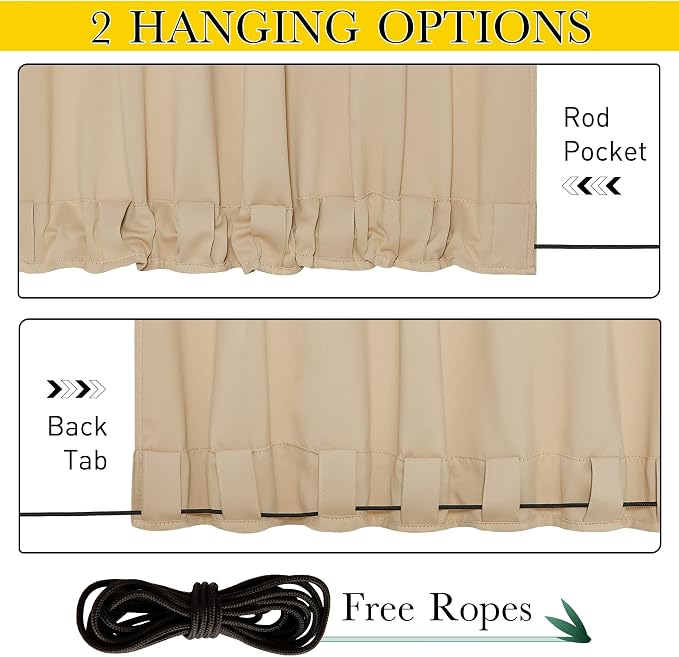 NICETOWN 2 Panels Weighted Blackout Curtains - Image 5