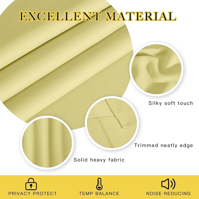 NICETOWN 66 Inch Long Blackout Curtains - Image 2