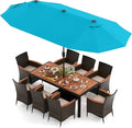 Tangkula 11 Pieces Rattan Outdoor Dining Set by TANGKULA