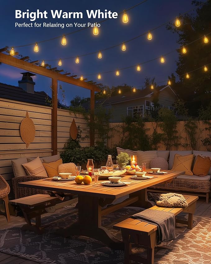 Brightown 37FT Solar String Lights Outdoor Waterproof - Image 5