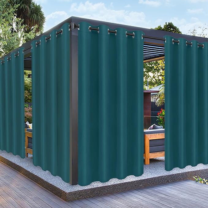 PureFit Outdoor Curtains for Patio Waterproof Weatherproof, UV and Fade by PureFit