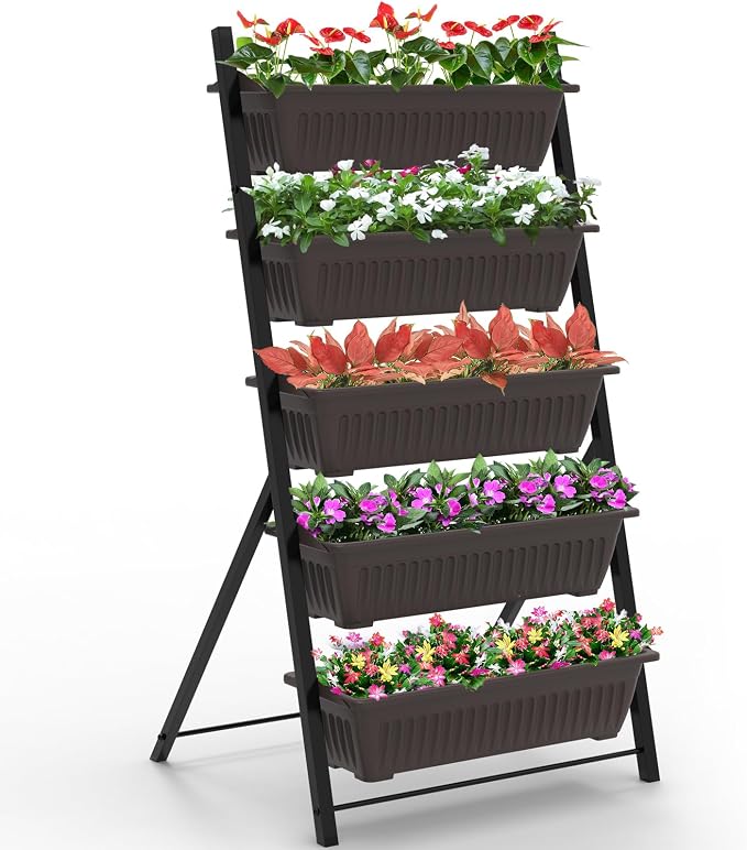 G TALECO GEAR Vertical Garden Planter, 5 Tiers Vertical Raised Garden Bed Metal - Image 6