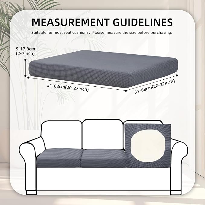 8Pcs Stretch Patio Cushion Covers, Outdoor Couch Covers Replacement, Outdoor - Image 2