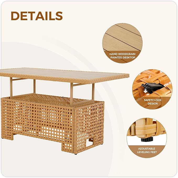 Grand patio 8-Piece Wicker Patio Furniture Set - Image 8