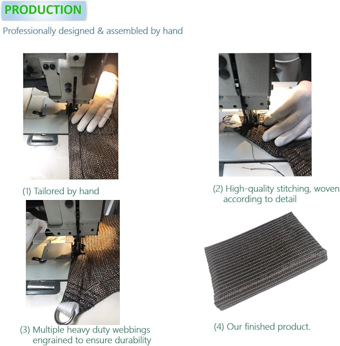 Eden's Decor Straight Flat-Edged Sun Shade Sail Rectangular 15' x 20' Grey - Image 5