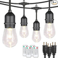 Mlambert 144Ft 3-Color in 1 48Ft Remote LED Dimmable Outdoor String Lights by Mlambert