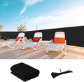 LOVE STORY Custom Size 2'6''x10' Black Balcony Privacy Screen, UV Block Privacy by LOVESTORY