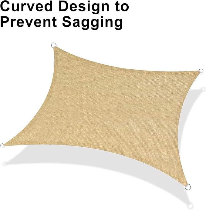 LOVE STORY Custom Size 16'x24' Sand Sun Shade Sail Rectangle UV Block Canopy - Image 6
