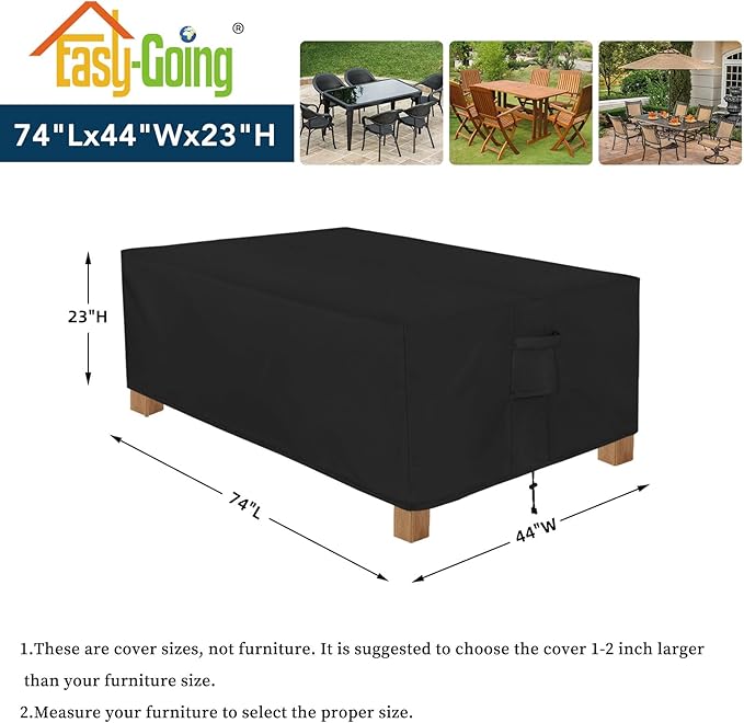 Easy-Going Patio Furniture Cover Waterproof Outdoor Rectangular Table Cover - Image 2