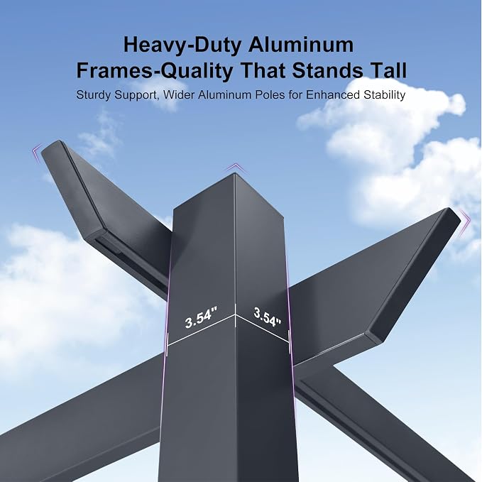 PURPLE LEAF 10' x 13' Aluminum Outdoor Pergola Wind-Resistant Retractable - Image 7
