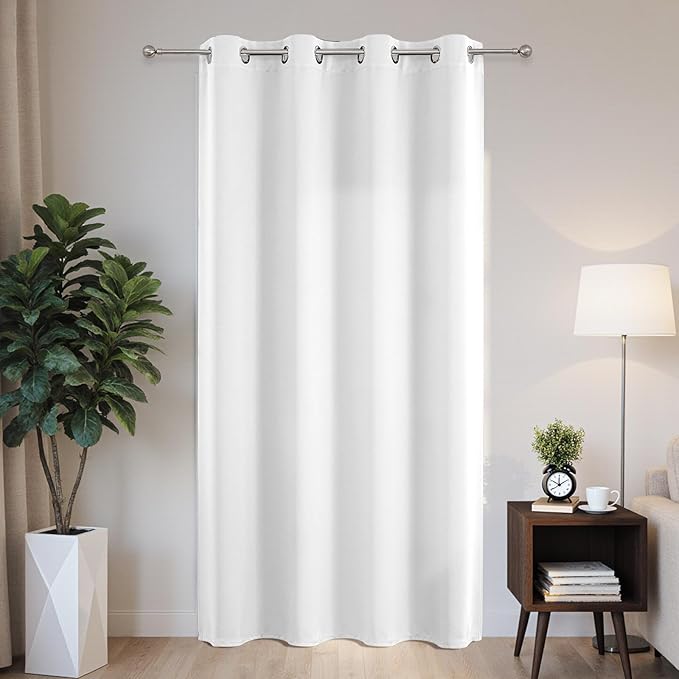 Joydeco Blackout Patio Sliding Door Curtains 84 Inches Long, Grommet Privacy by JOYDECO