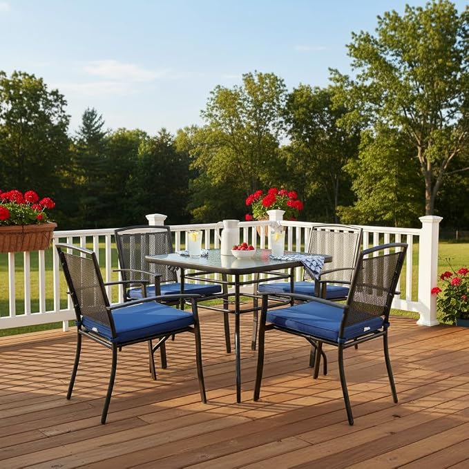 Tangkula 32" Square Outdoor Dining Table - Image 5