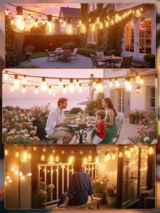 luckystyle 100FT LED Outdoor String Lights - Image 7