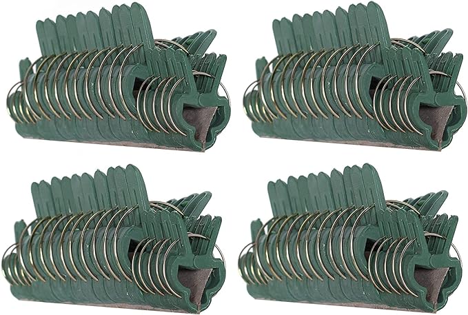 Plant Clips 80 Piece Green Gentle Gardening Plant & Flower Lever Loop Gripper by RamPro