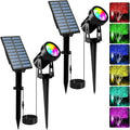 T-SUNUS RGB Solar Landscape Spotlights Christmas, Color Changing Spot Lights by T-SUNUSLighting