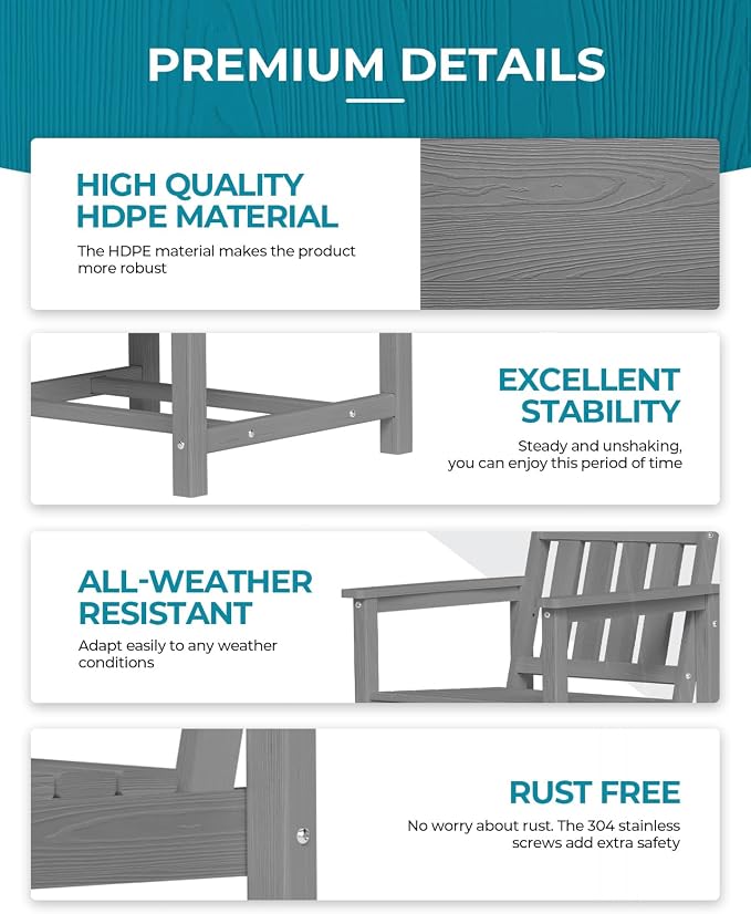 Ciokea HDPE Outdoor Dining Table - Image 4