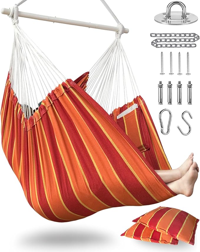 XXL Hammock Chair Hanging Rope Swing by Lulladle