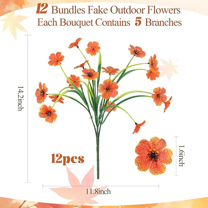 MACTING Artificial Fall Flowers - Image 5