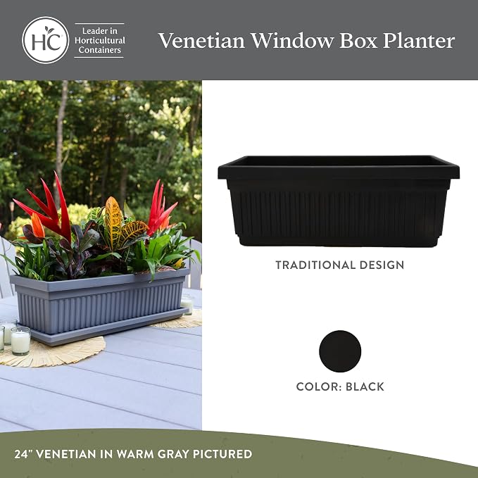 The HC Companies 24 Inch Venetian Window Planter Box - Image 2