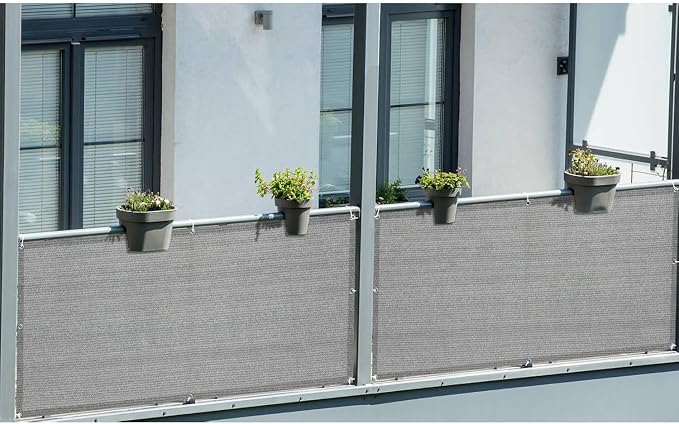 LOVE STORY Balcony Privacy Screen, 3.3'x19.7' Deck Shield Screen Fence Cover - Image 7