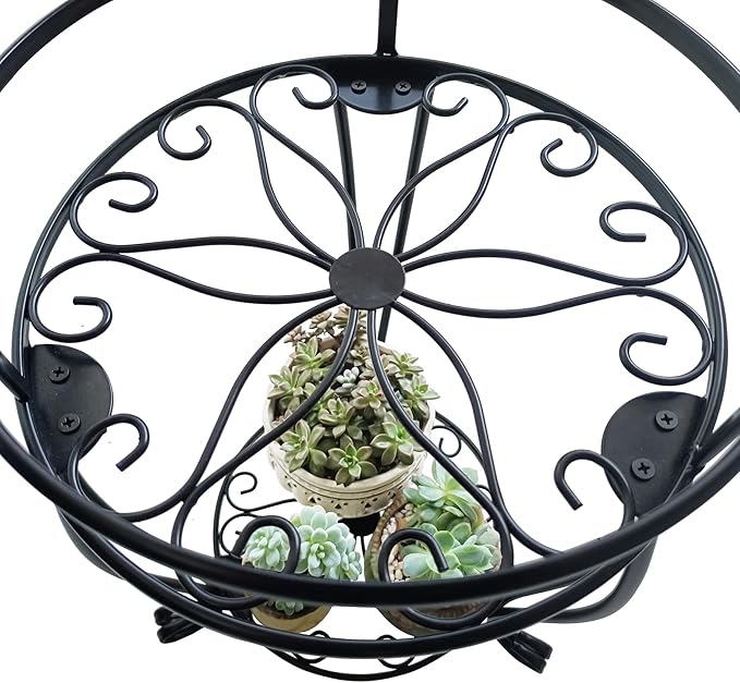 CASIMR 2-Pack Plant Stand, 2 Tier 19.2 inch Tall Metal Potted Holder Rack - Image 6