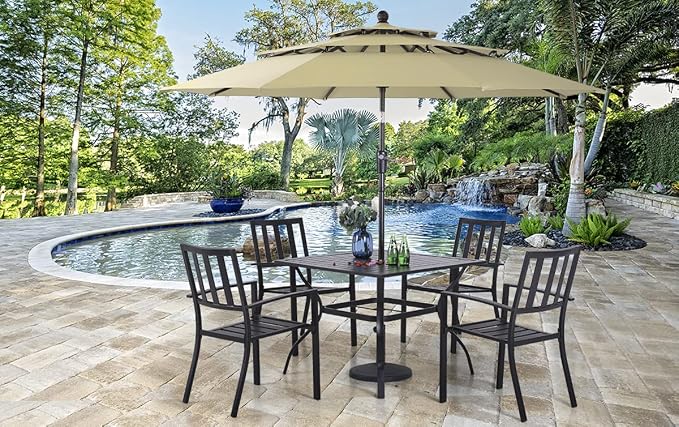PHI VILLA 5 Piece Outdoor Dining Set - Image 6