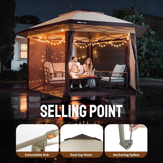 CROWN SHADES 13x13 Pop Up Gazebo - Image 5