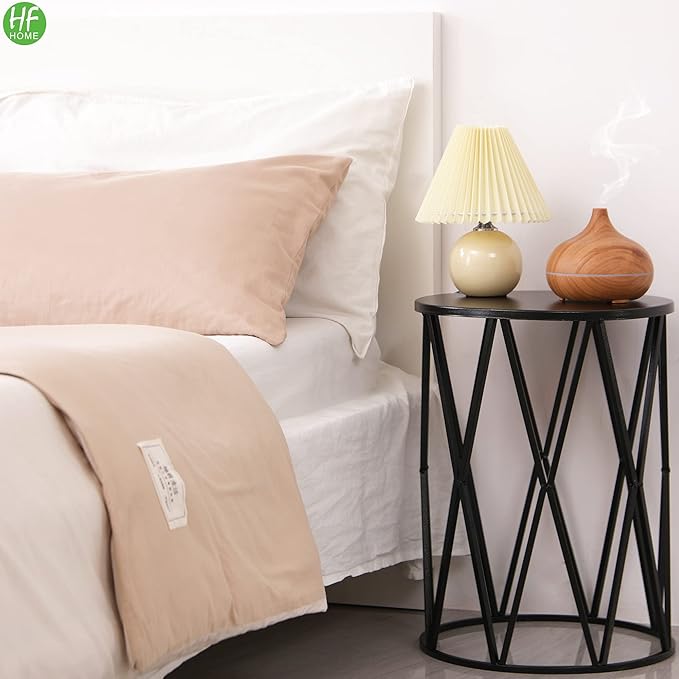 HFHOME Multifunctional Nesting Round Metal Coffee End Tables - Image 6