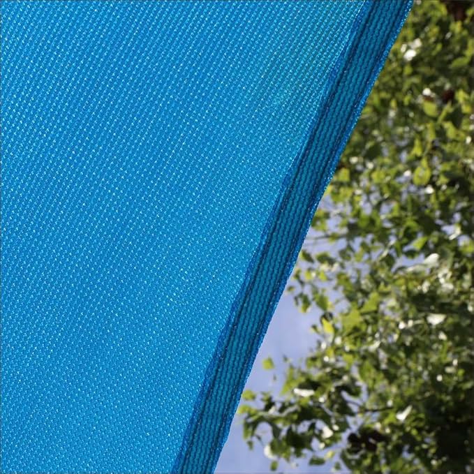 Amgo Custom Size 20' x 22' x 29.7' Blue Right Triangle Sun Shade Sail Order to - Image 8