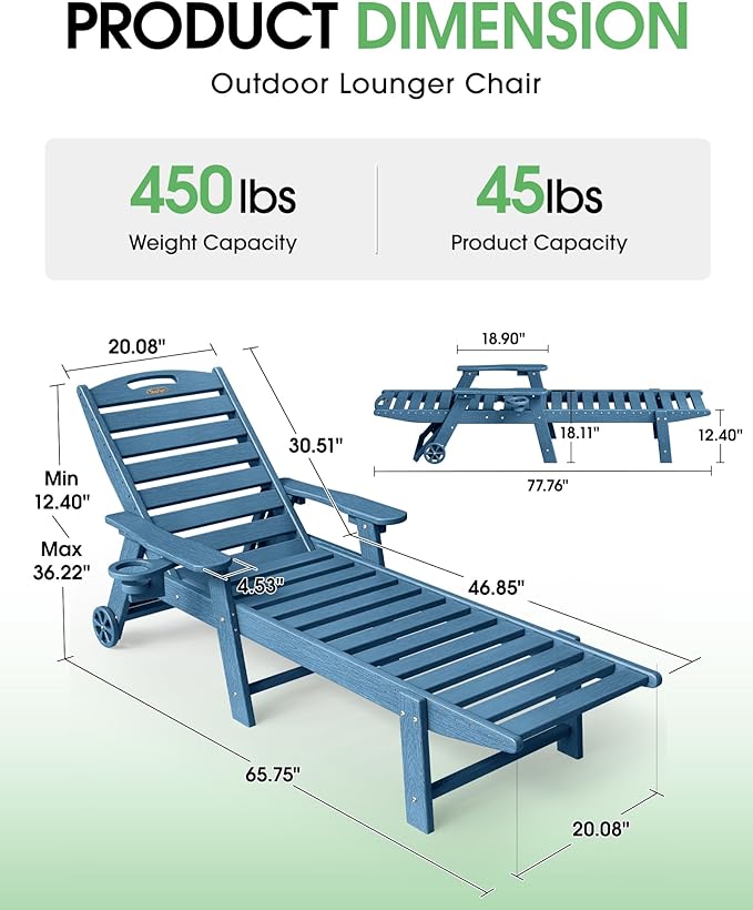Chaise Lounge Outdoor, Lounge Chair Outdoor - Image 2