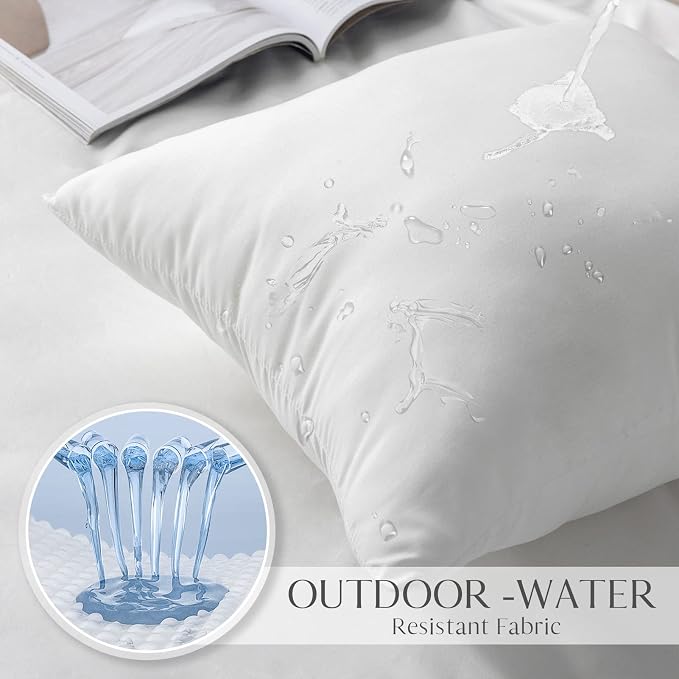 Ashler 16 x 16 Outdoor Pillow Inserts Set of 4 Water Resistant Throw Pillow - Image 4