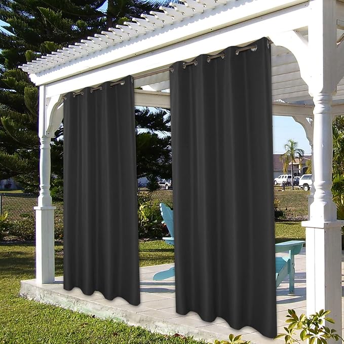 BONZER Outdoor Curtains for Patio Water Resistant Heavy Privacy Light Filtering - Image 7
